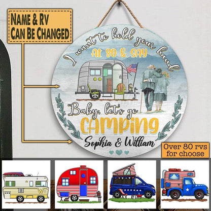 I Want To Hold Your Hand - Wooden Door Sign